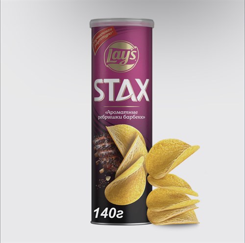 Чипсы картофельные Lay's Stax Ребрышки барбекю 140г 3245 - фото 10467