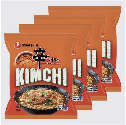 Лапша быстрого приготовления Кимчи Рамен Nongshim, пачка 120 г 4059 - фото 12982